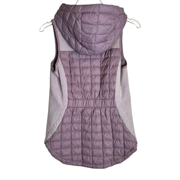 TNF Thermoball Quilted Insulated Hooded Softshell Vest in Purple Women's Small - Picture 5 of 15